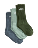 Boys Classic Crew Socks (3 Pack) in Gray Olive