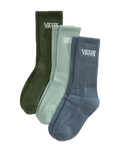 Boys Classic Crew Socks (3 Pack) in Gray Olive