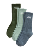Boys Classic Crew Socks (3 Pack) in Gray Olive