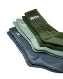 Boys Classic Crew Socks (3 Pack) in Gray Olive