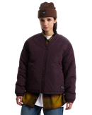 Suffolk Cheetah Check Pile Jacket in Dark Port