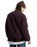 Suffolk Cheetah Check Pile Jacket in Dark Port