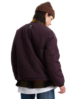 Suffolk Cheetah Check Pile Jacket in Dark Port