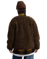 Suffolk Cheetah Check Pile Jacket in Dark Port