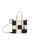 The Vans Womens Micro Perg Tote Bag in Black & Natural
