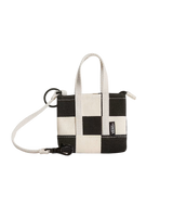 The Vans Womens Micro Perg Tote Bag in Black & Natural