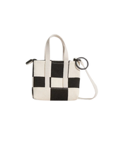 The Vans Womens Micro Perg Tote Bag in Black & Natural