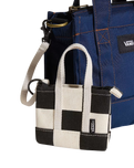 The Vans Womens Micro Perg Tote Bag in Black & Natural