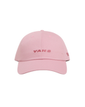 The Vans Womens Check Side Curved Bill Jockey Cap in Pink Dawn