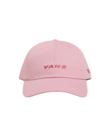 The Vans Womens Check Side Curved Bill Jockey Cap in Pink Dawn