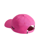 Check Side Curved Bill Jockey Cap in Pink Fizz