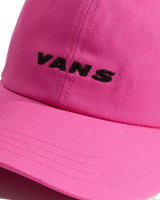 Check Side Curved Bill Jockey Cap in Pink Fizz