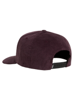 The Vans Womens Classic Script Snapback Cap in Dark Port