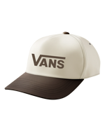 The Vans Womens Drop V Logo Snapback Cap in Vintage Cocoa