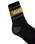 Drop V Crew Socks in Black & Burnt Gold