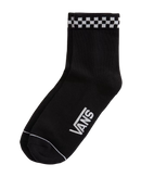 Peek-A-Check Half Socks in Black