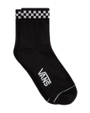 Peek-A-Check Half Socks in Black