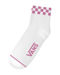 The Vans Womens Peek-A-Check Half Socks in Pink Fizz