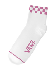 The Vans Womens Peek-A-Check Half Socks in Pink Fizz