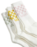 The Vans Womens Classic Check Socks (3 Pack) in Dusty Gold