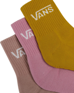 The Vans Womens Classic Half Crew Socks (3 Pack) in Pink Dawn