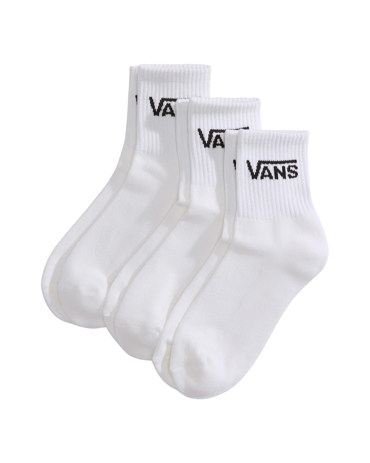 The Vans Classic Half Crew Socks (3 Pack) in White | Available at Anns Cottage