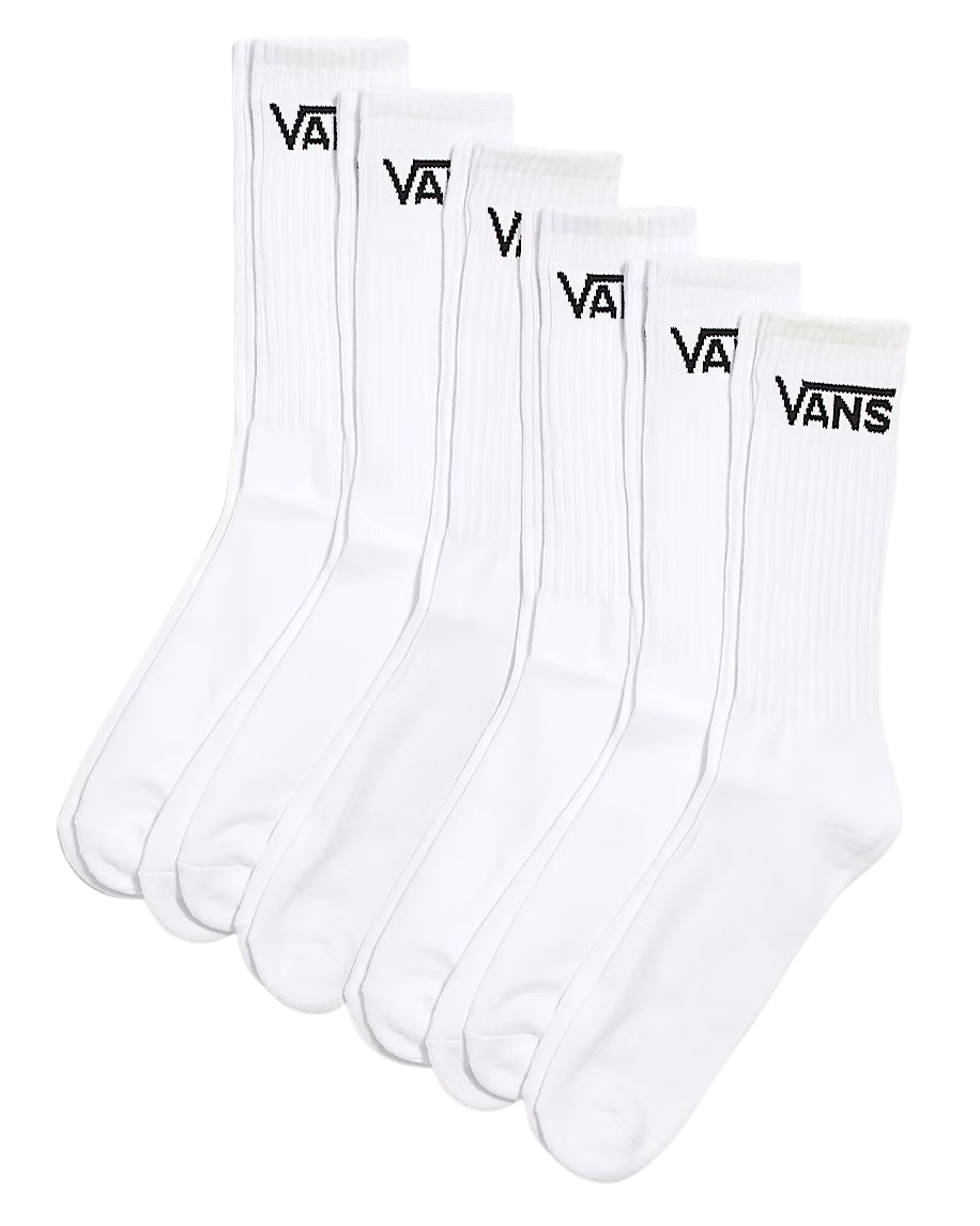 Classic Crew Socks (6 Pack) in White