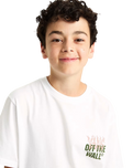 Boys Metal Wall T-Shirt in White