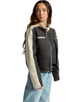 Ryden Biker Jacket in Faded Black