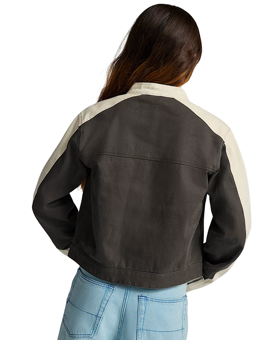 Ryden Biker Jacket in Faded Black