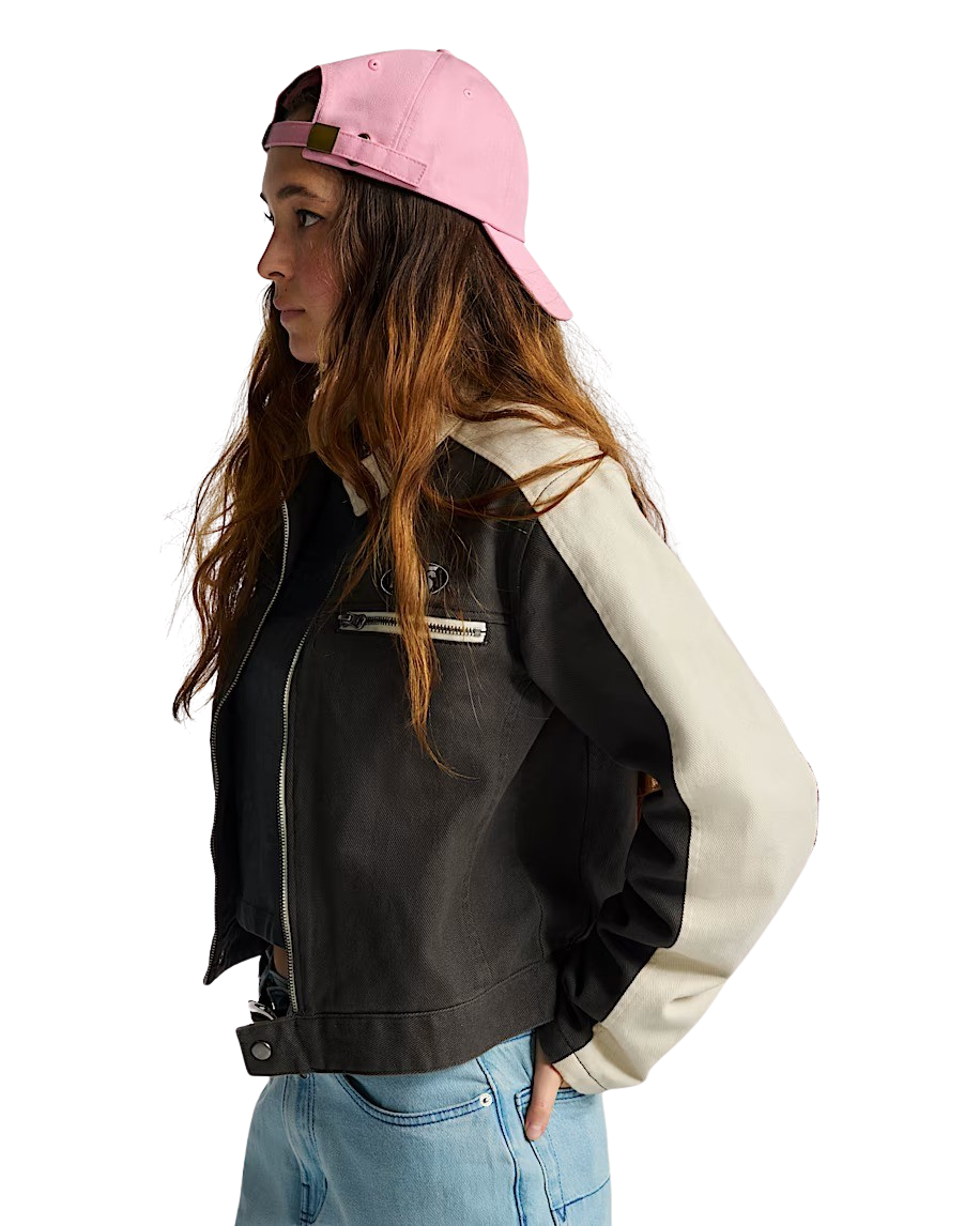 Ryden Biker Jacket in Faded Black