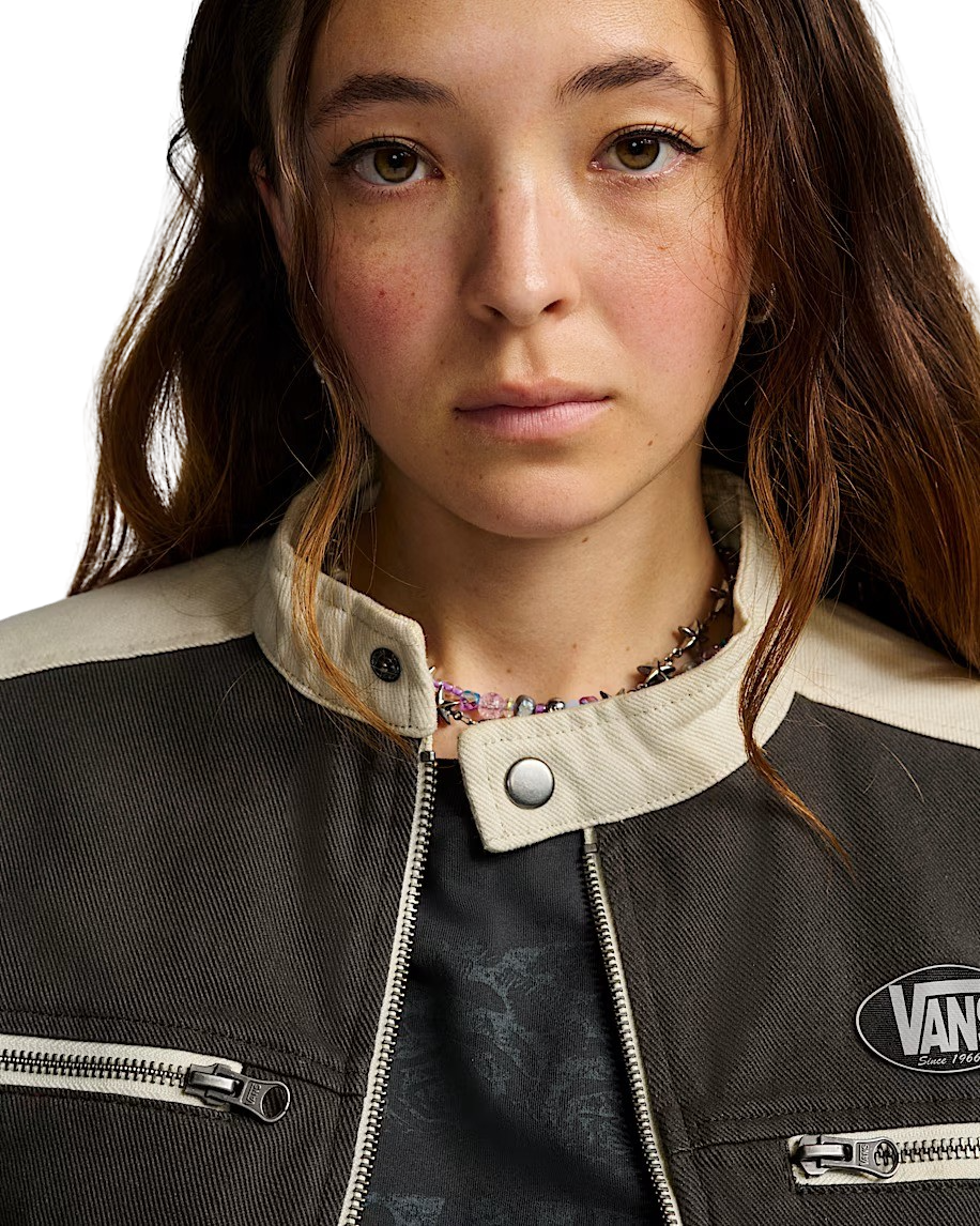 Ryden Biker Jacket in Faded Black