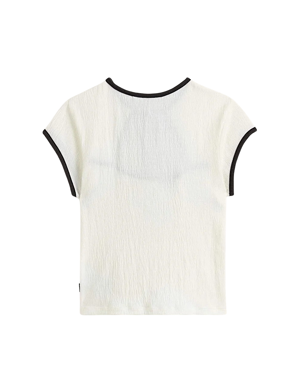 Kari Tie Neck Top in Classic White & Black