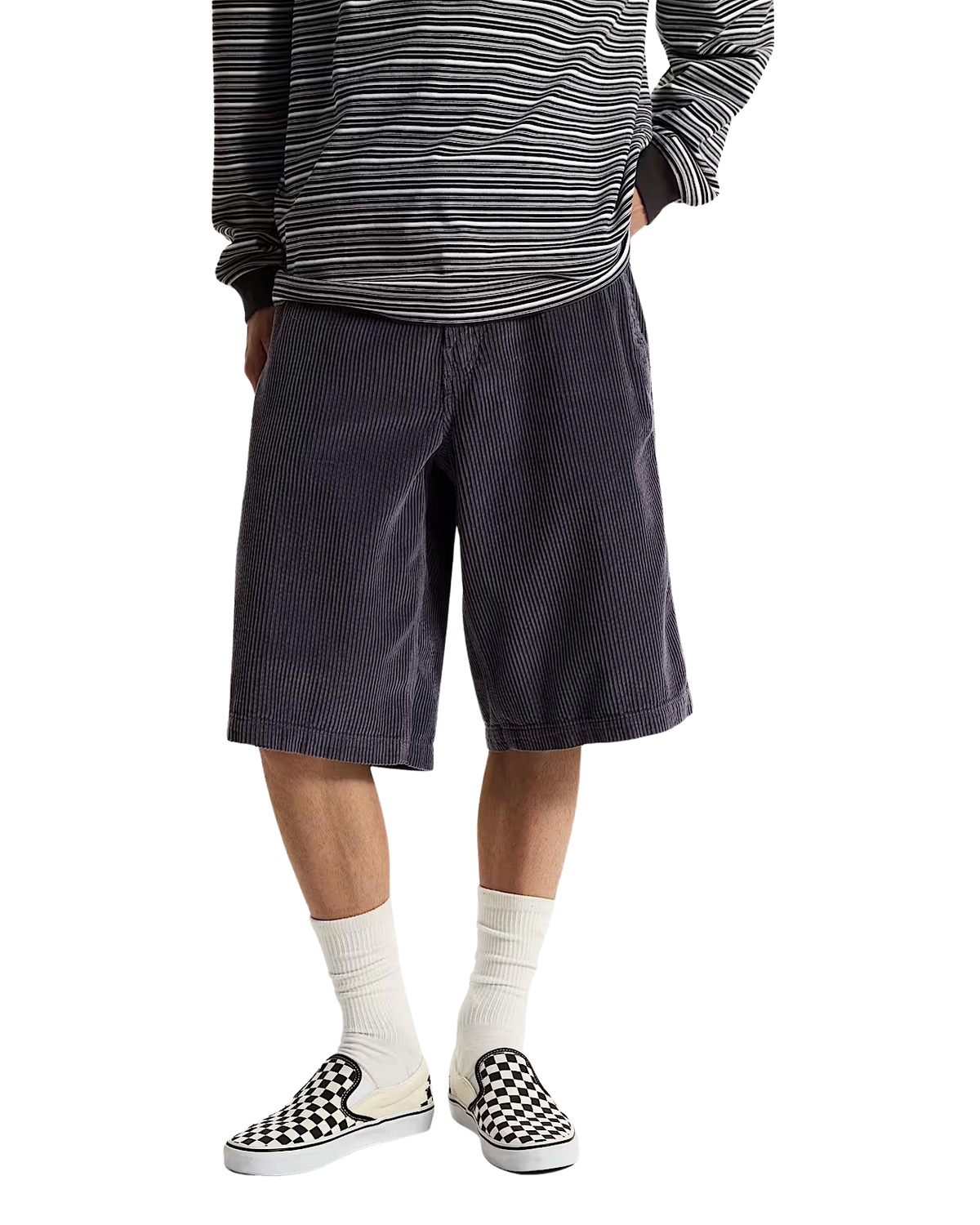 LX Cord Shorts in Steel Shadow