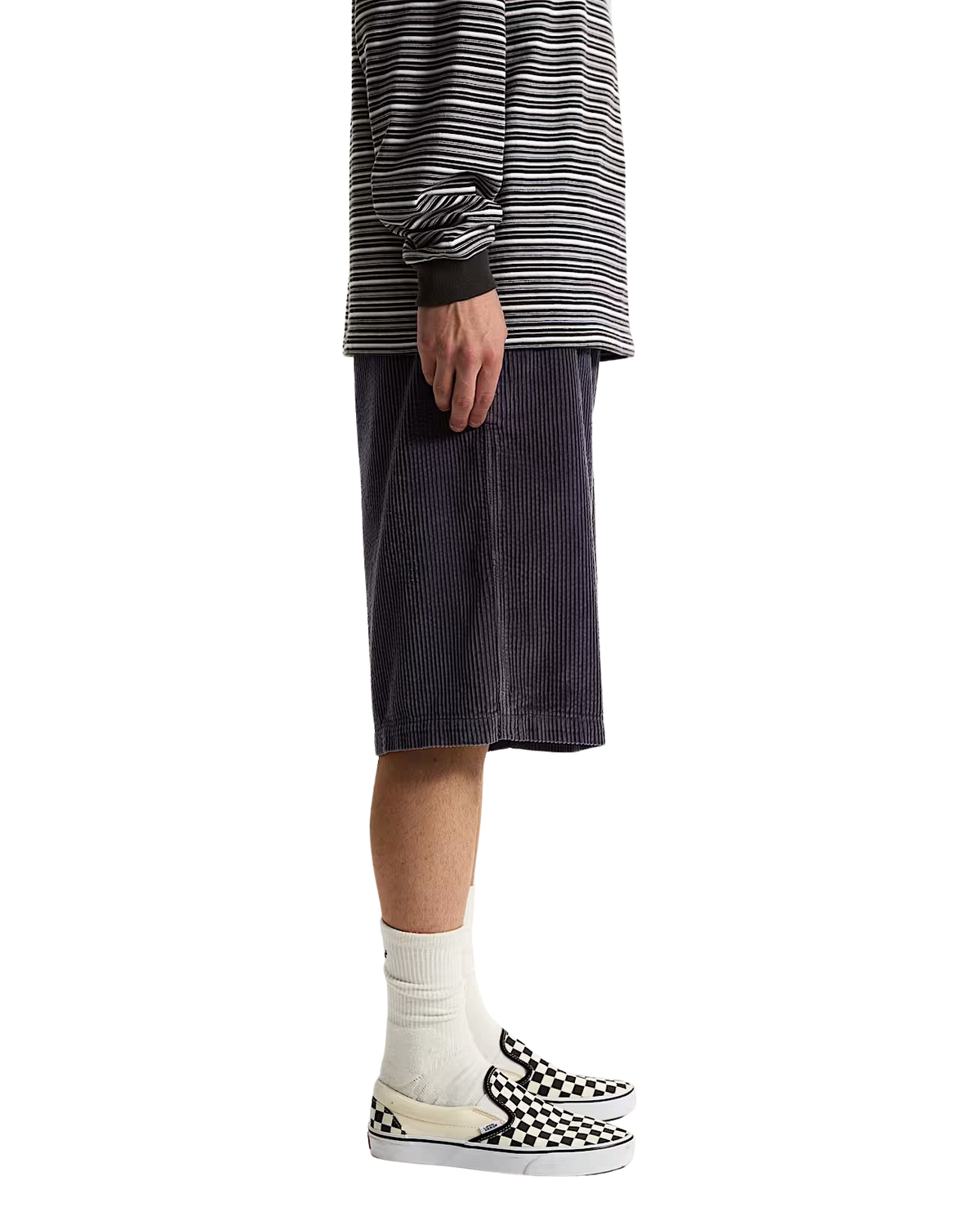 LX Cord Shorts in Steel Shadow