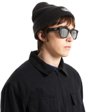 Spicoli Sunglasses in Matte Black & Silver Mirror