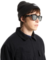 Spicoli Sunglasses in Matte Black & Silver Mirror