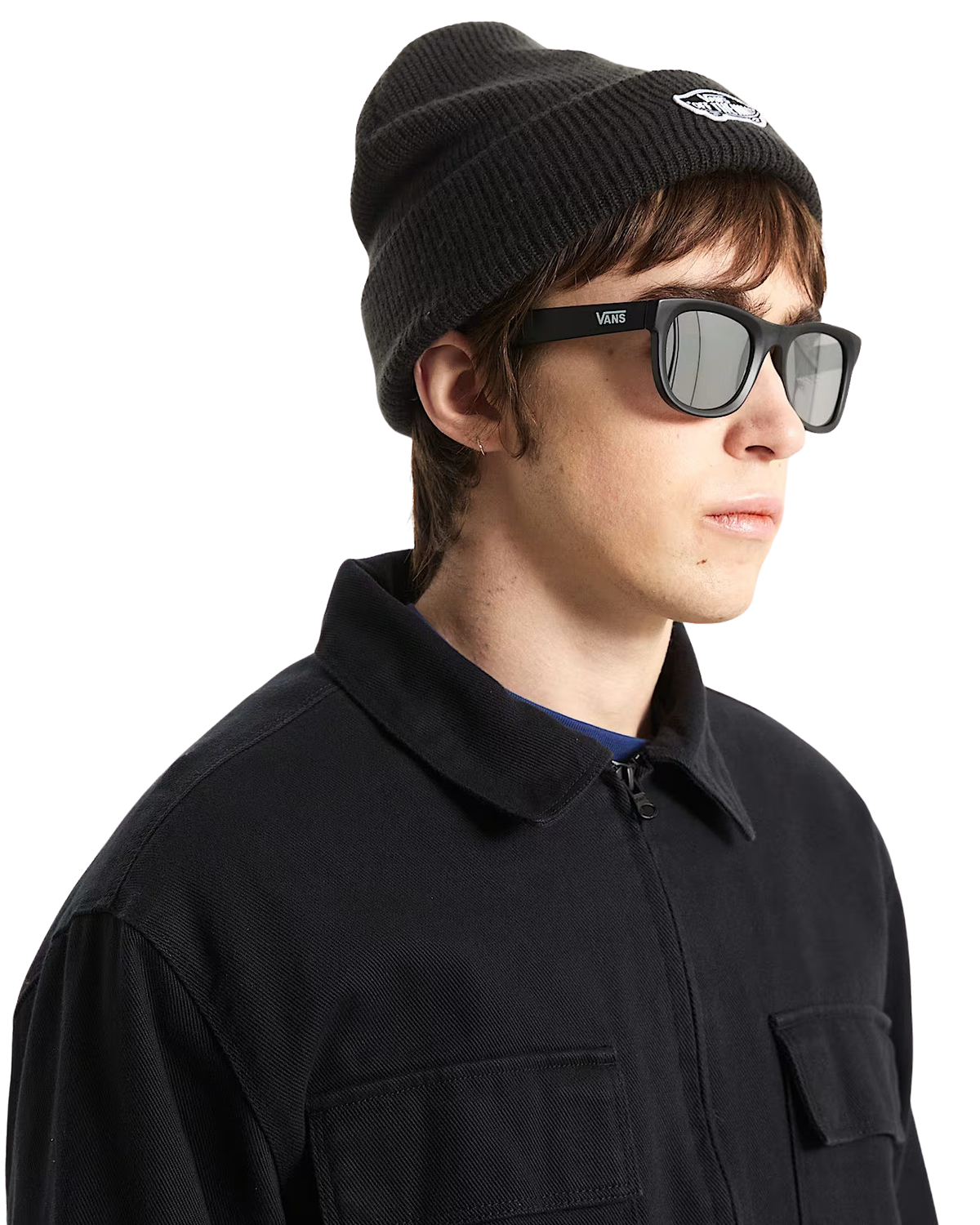 Spicoli Sunglasses in Matte Black & Silver Mirror