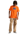 Boys Stretch Logo T-Shirt in Flame