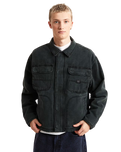 Umber Pigment Canvas Jacket in Black