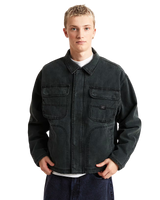 Umber Pigment Canvas Jacket in Black