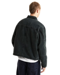 Umber Pigment Canvas Jacket in Black