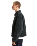 Umber Pigment Canvas Jacket in Black