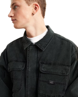 Umber Pigment Canvas Jacket in Black