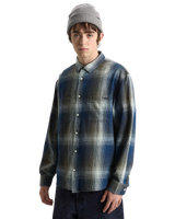 LX Indigo Plaid Shirt in Mossy Olive