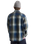 LX Indigo Plaid Shirt in Mossy Olive