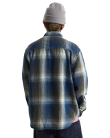 LX Indigo Plaid Shirt in Mossy Olive