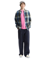 LX Indigo Plaid Shirt in Mossy Olive