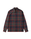 The Vans Mens Larkspur Plaid Flannel Shirt in Parisian Night & Poppy Ember