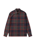 The Vans Mens Larkspur Plaid Flannel Shirt in Parisian Night & Poppy Ember